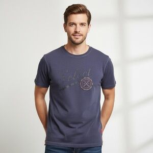 Y2K Vintage Men’s Marc Ecko Select Cotton Graphic T-Shirt Blue Large